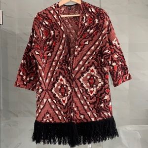 Divided | cardigan with fringe hem